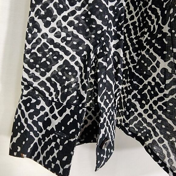 Coldwater Creek Top Womens Petites Small PS Lightweight No Iron Button Printed - Picture 7 of 10